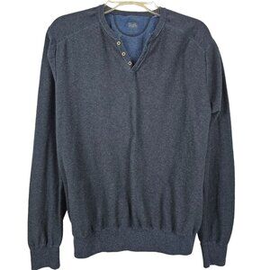 Raffi Mens Sweater M Blue Gray Comfy Cottage Indoor Casual Warm Soft Basic Top